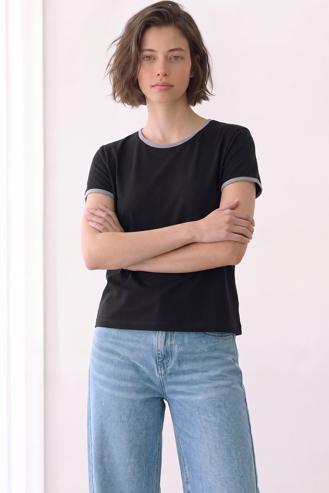 KOKO Cotton Bamboo Crew Neck T-Shirt – Black
