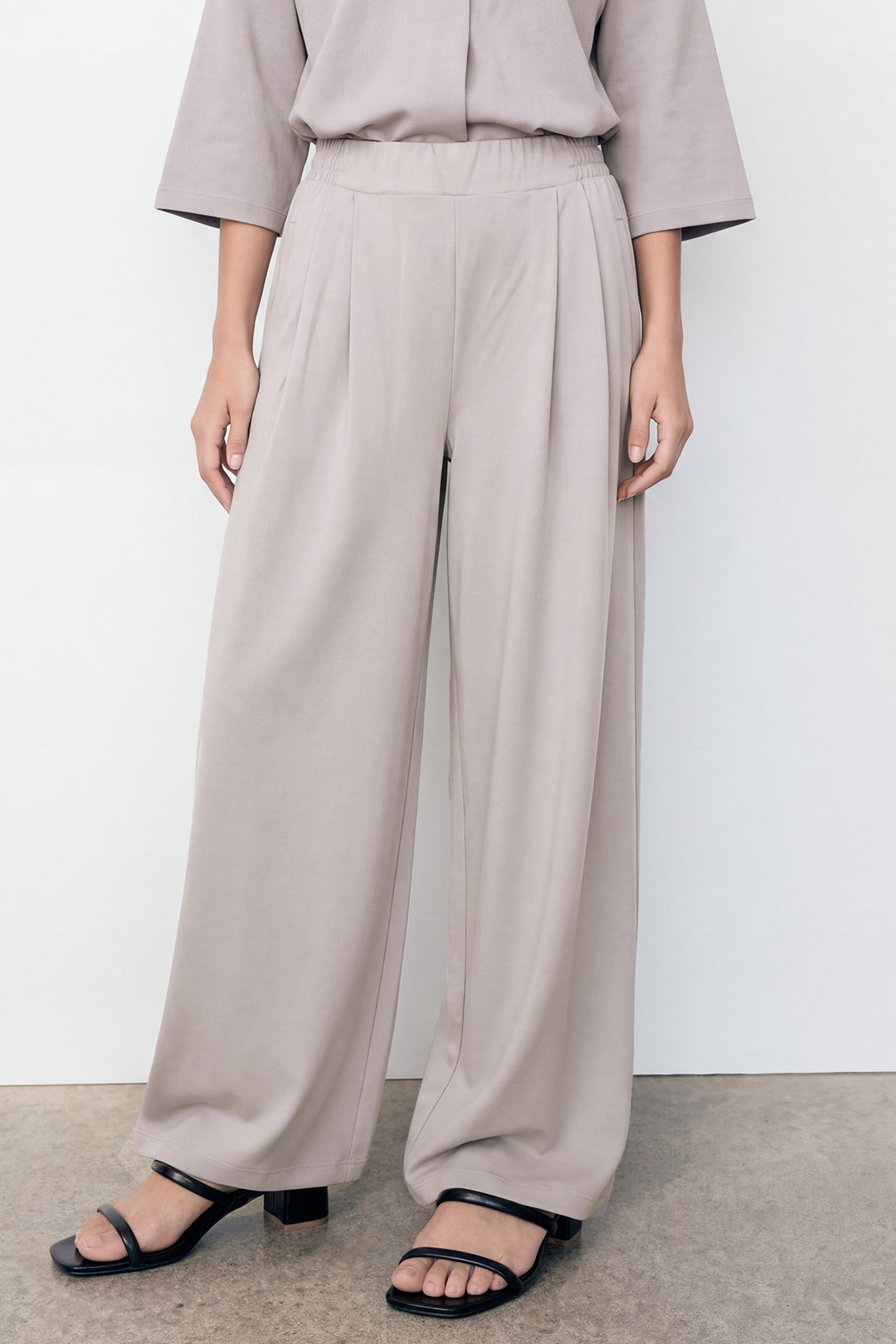 KOKO Feather Cotton Wide Leg Pants