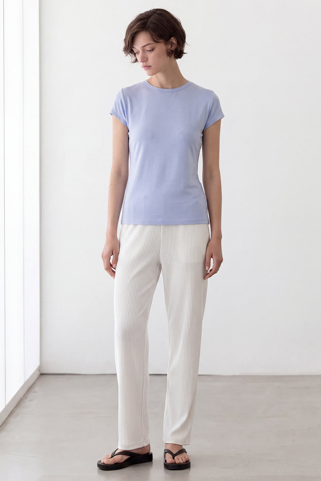 KOKO Bamboo Fibre Cap Sleeve T-Shirt – Soft Blue