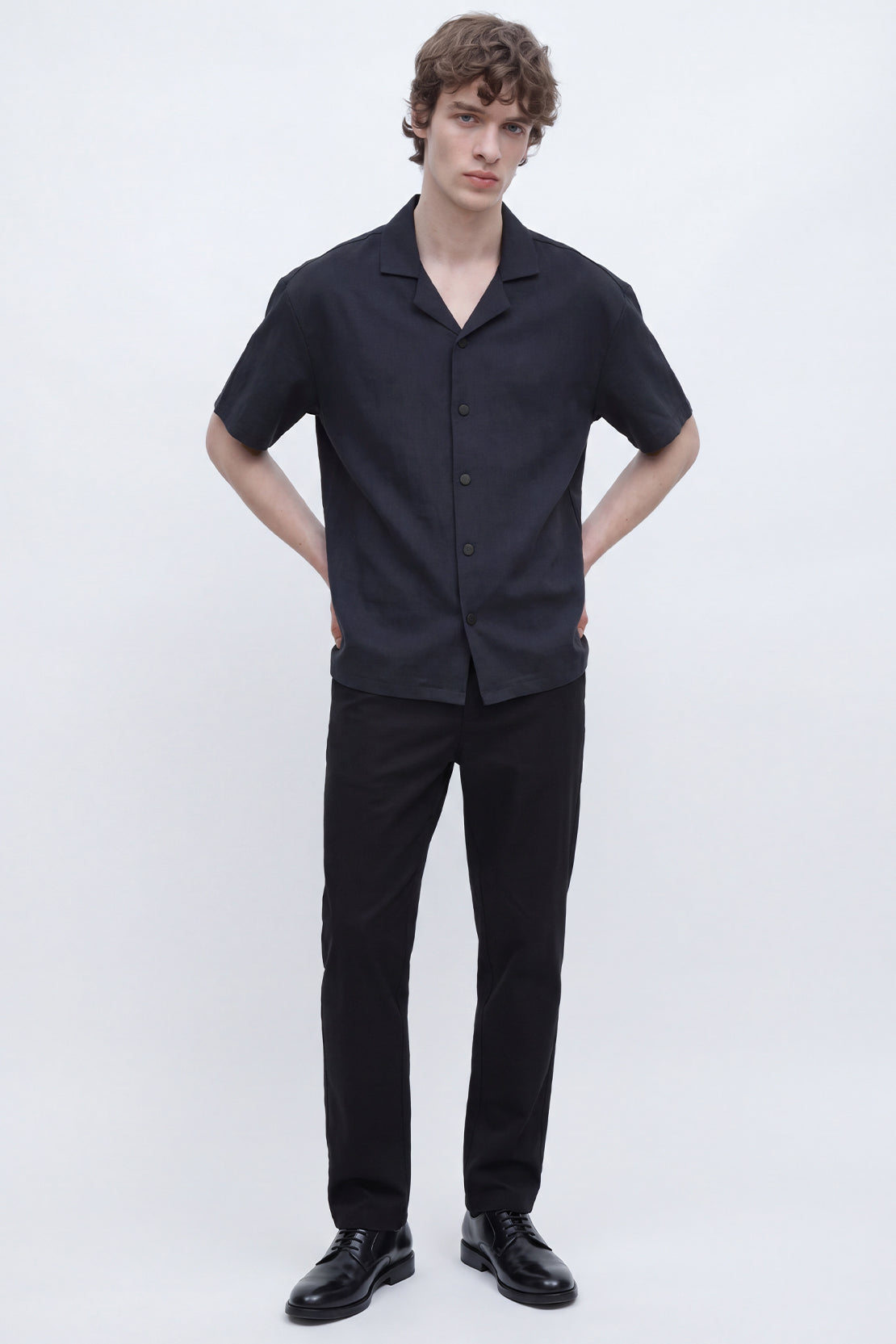 KOKO Linen Half Sleeve Shirt – Navy