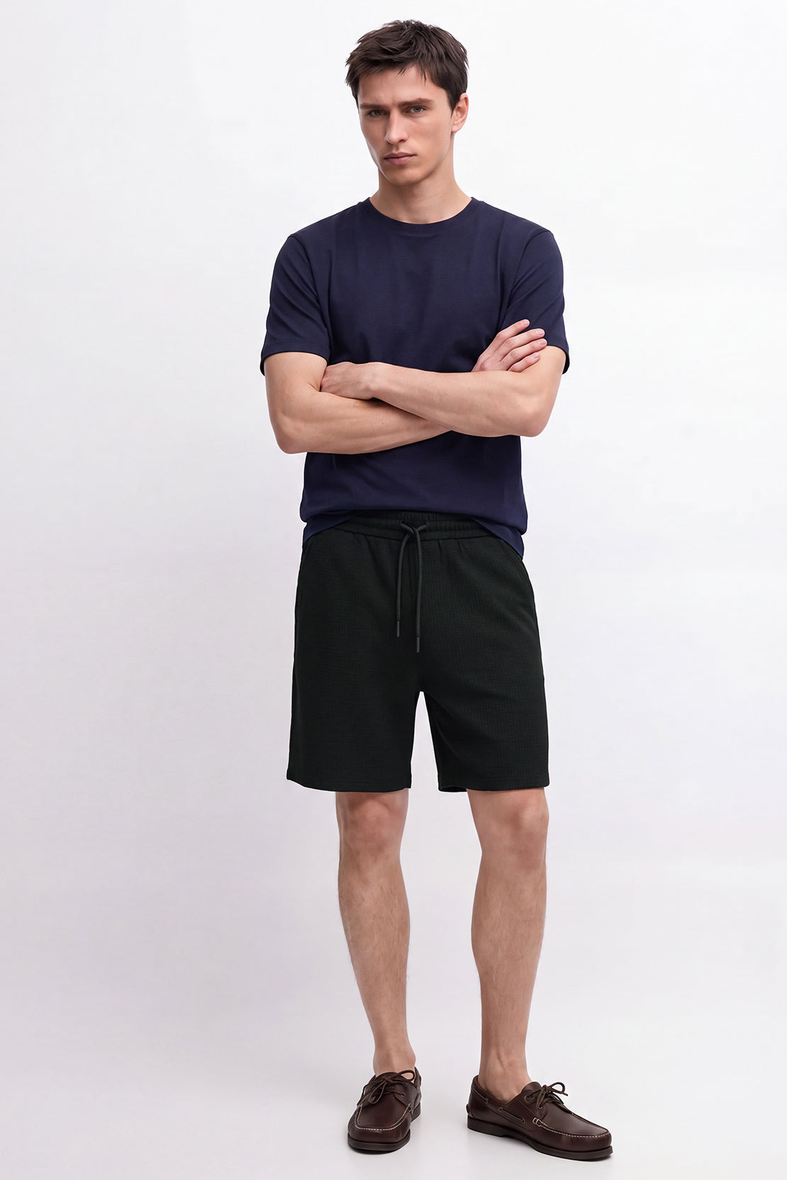 KOKO Structured Knit Shorts – Black