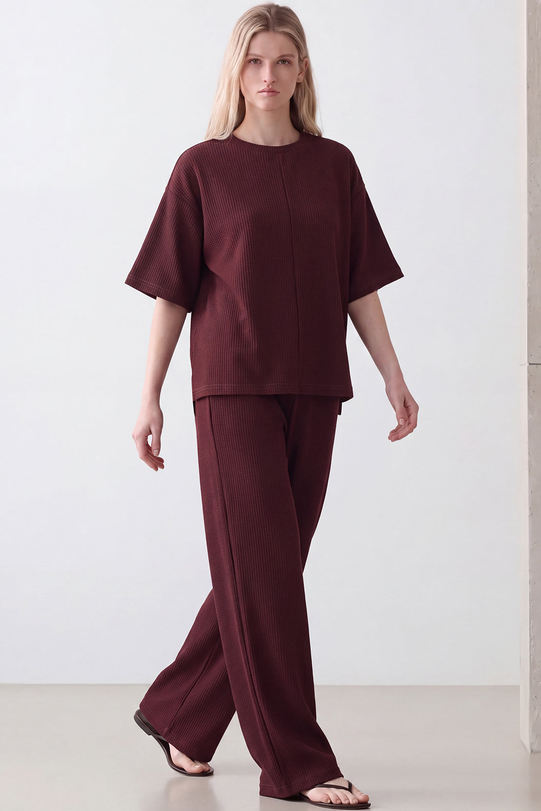 KOKO Structured Knit Drop-Shoulder Top