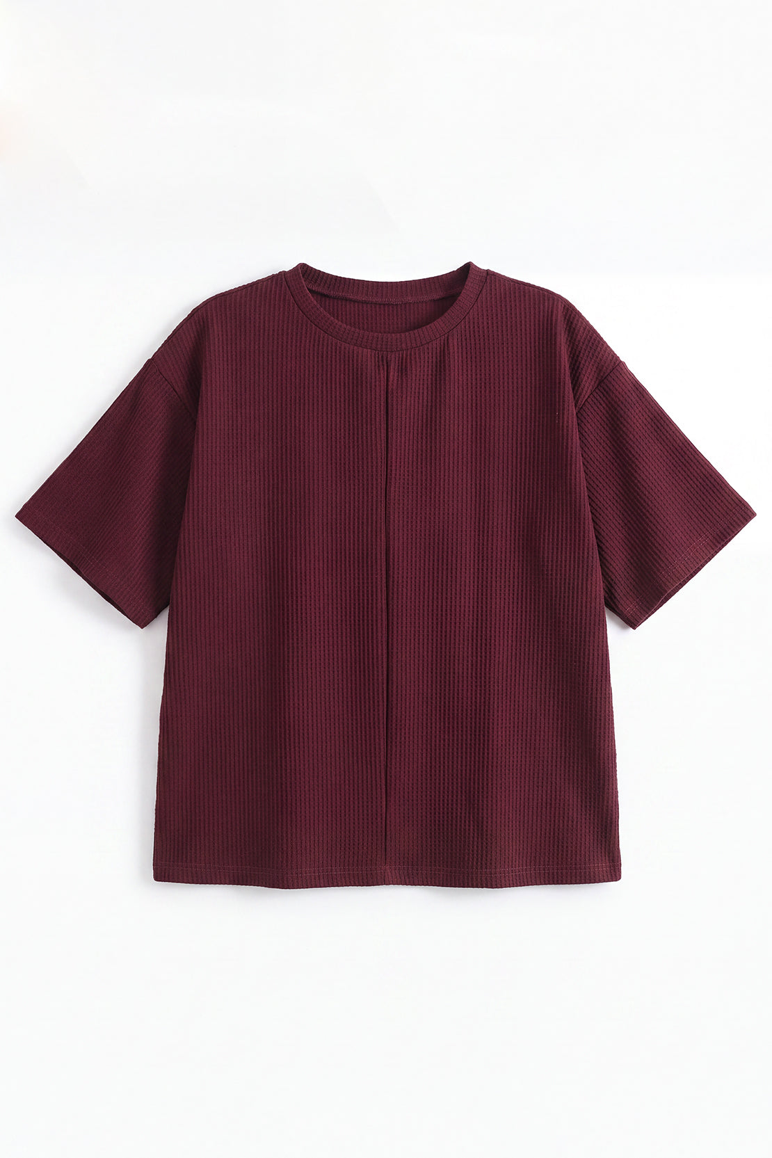 KOKO Structured Knit Drop-Shoulder Top