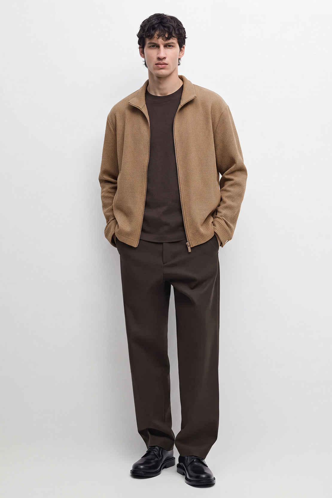 KOKO Structured Knit Zip Up Jacket