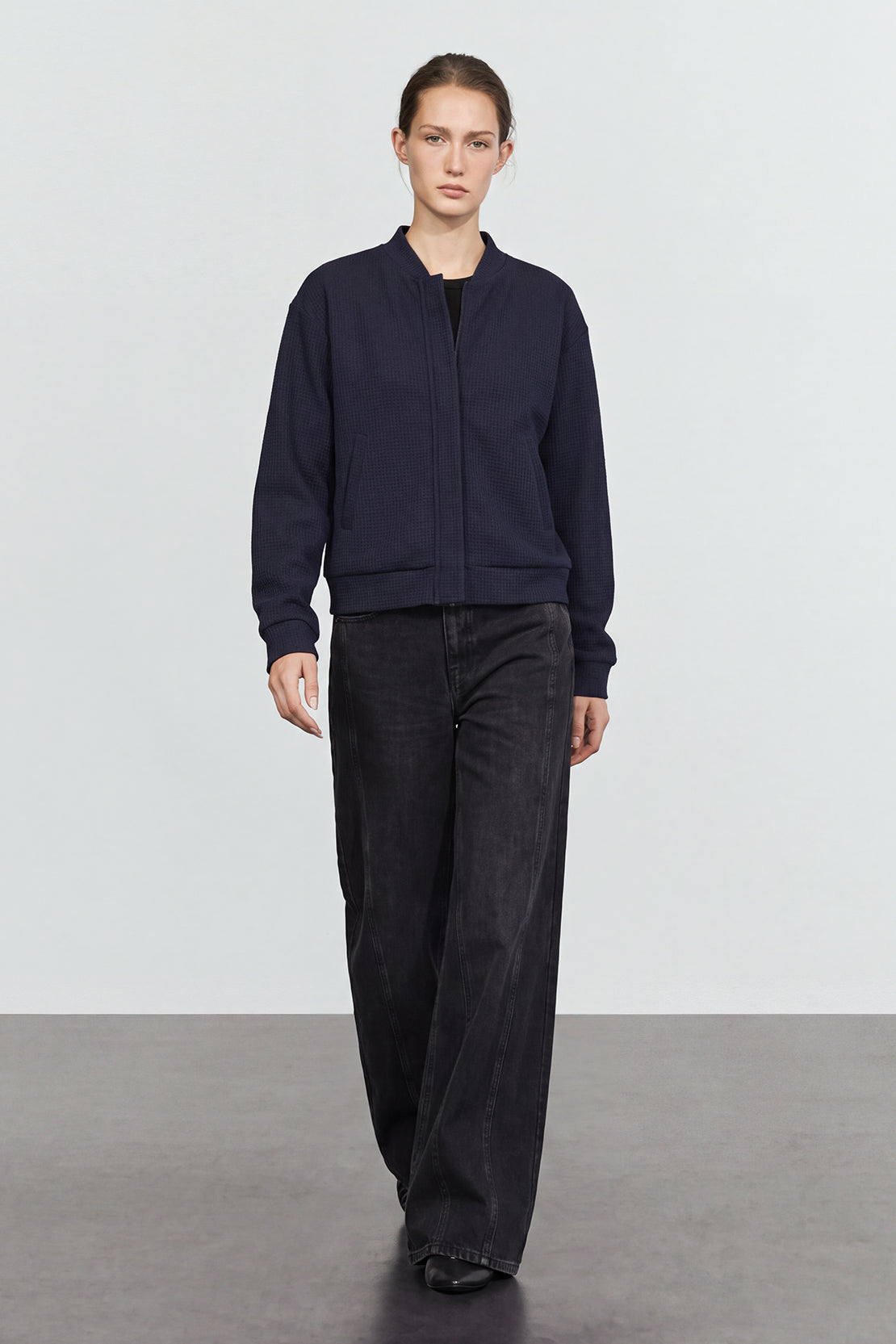 KOKO Structured Knit Zip-Up Jacket