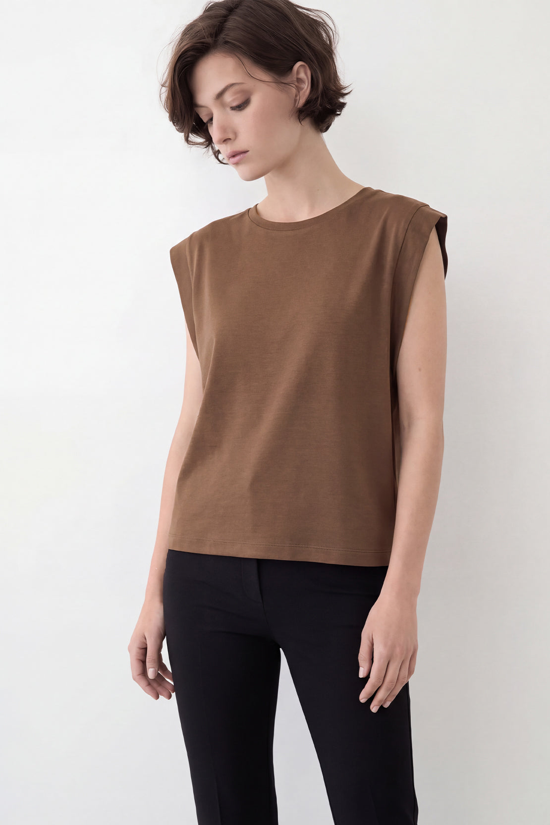 KOKO Scuba Relaxed Top – Coffee