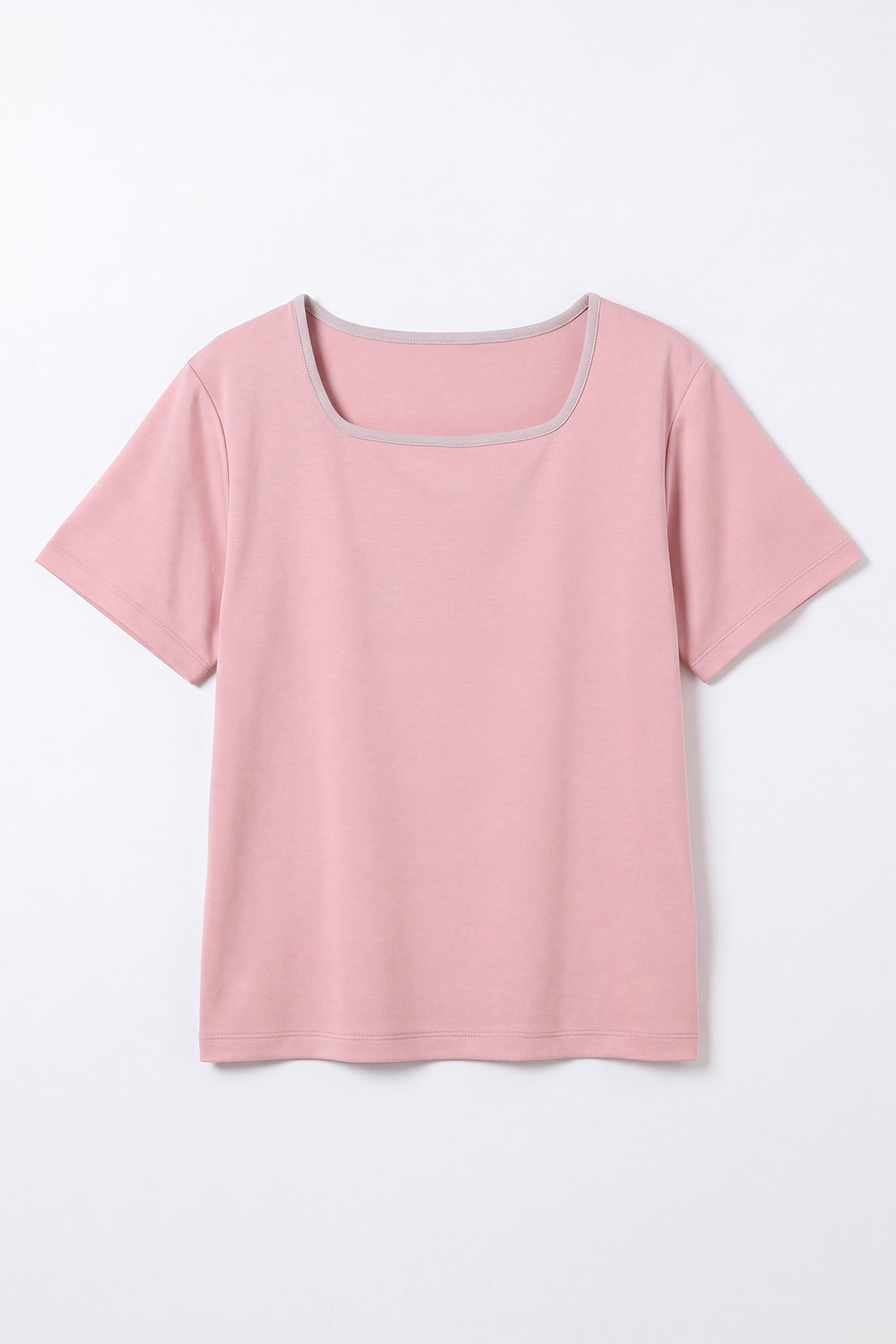 KOKO Cotton Contrast Square Neck T-Shirt
