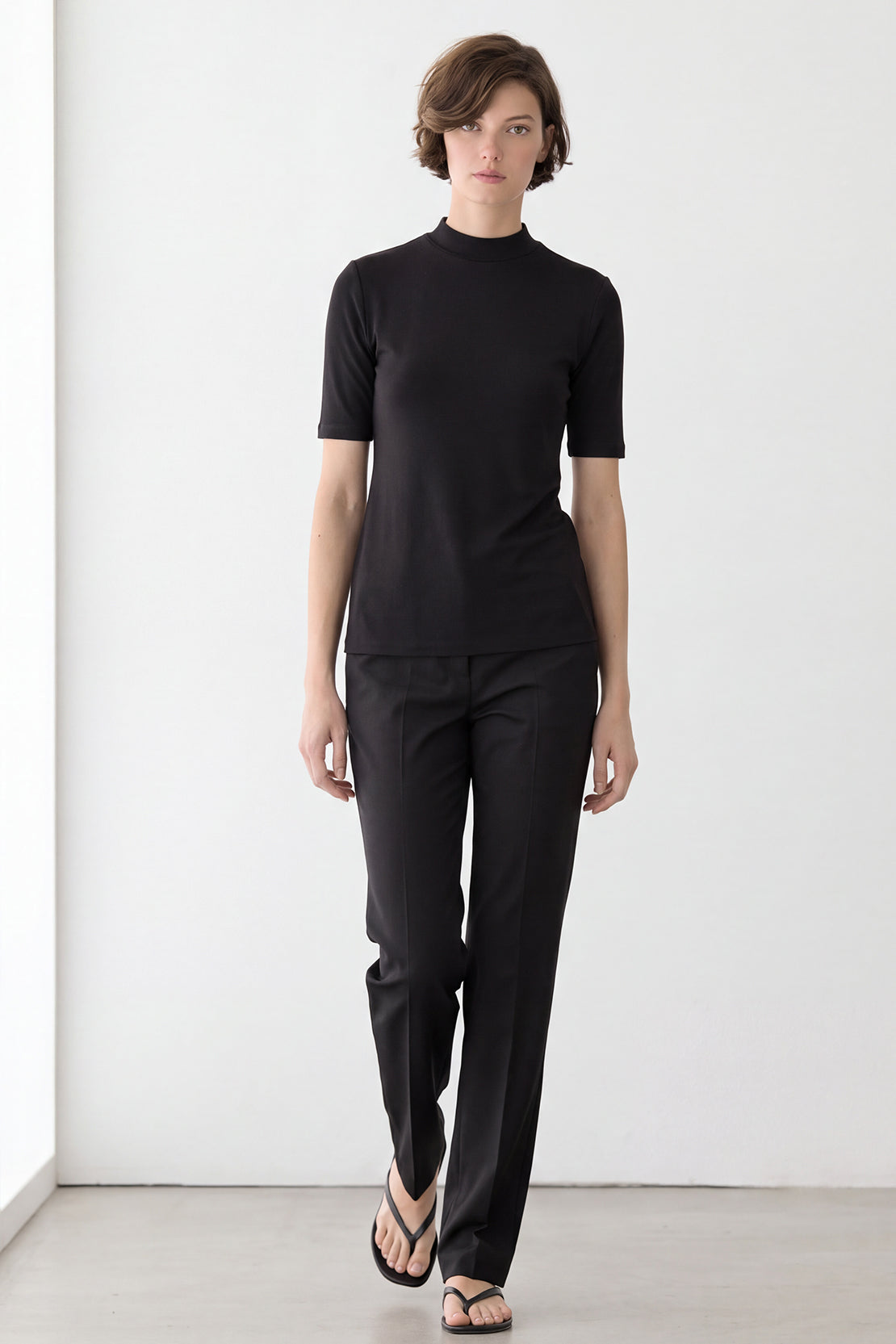 KOKO Wool Mock Neck T-Shirt