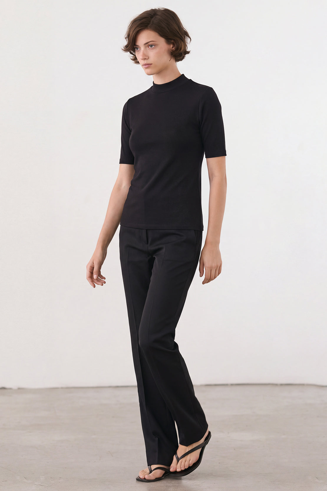 KOKO Wool Mock Neck T-Shirt
