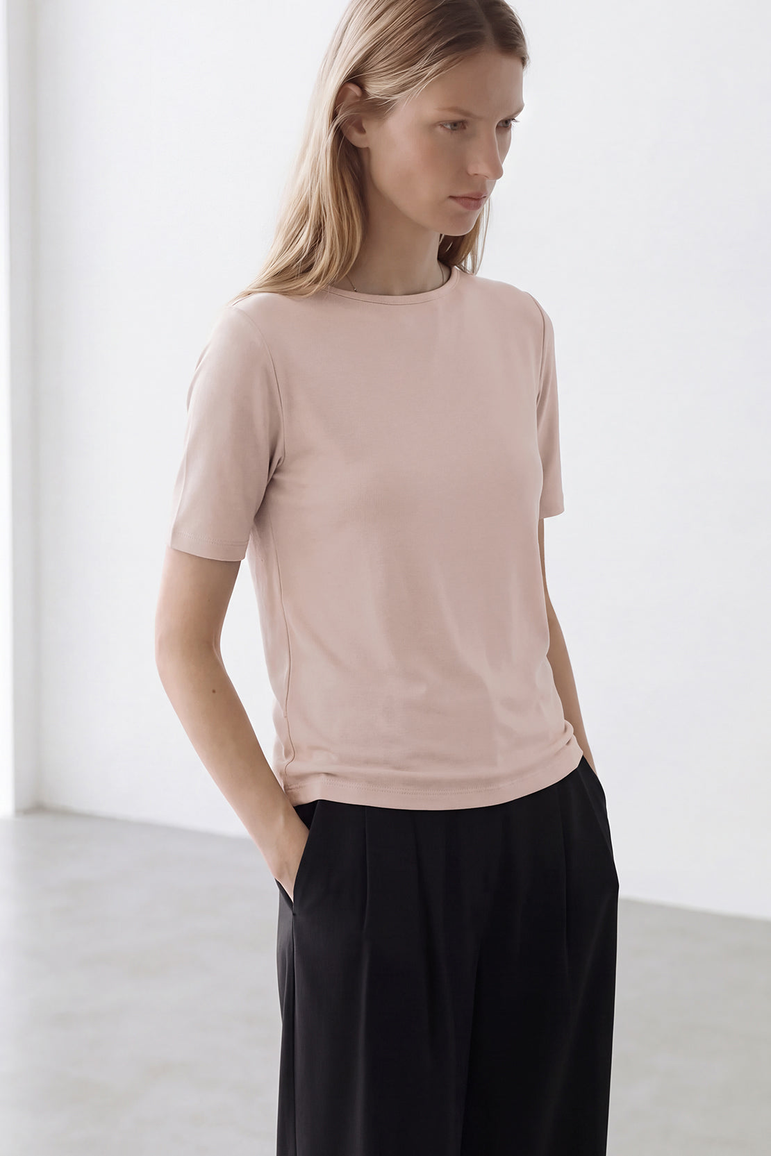 KOKO Wool Mock Neck T-Shirt