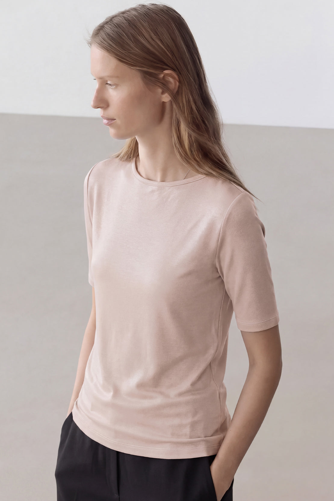 KOKO Wool Mock Neck T-Shirt