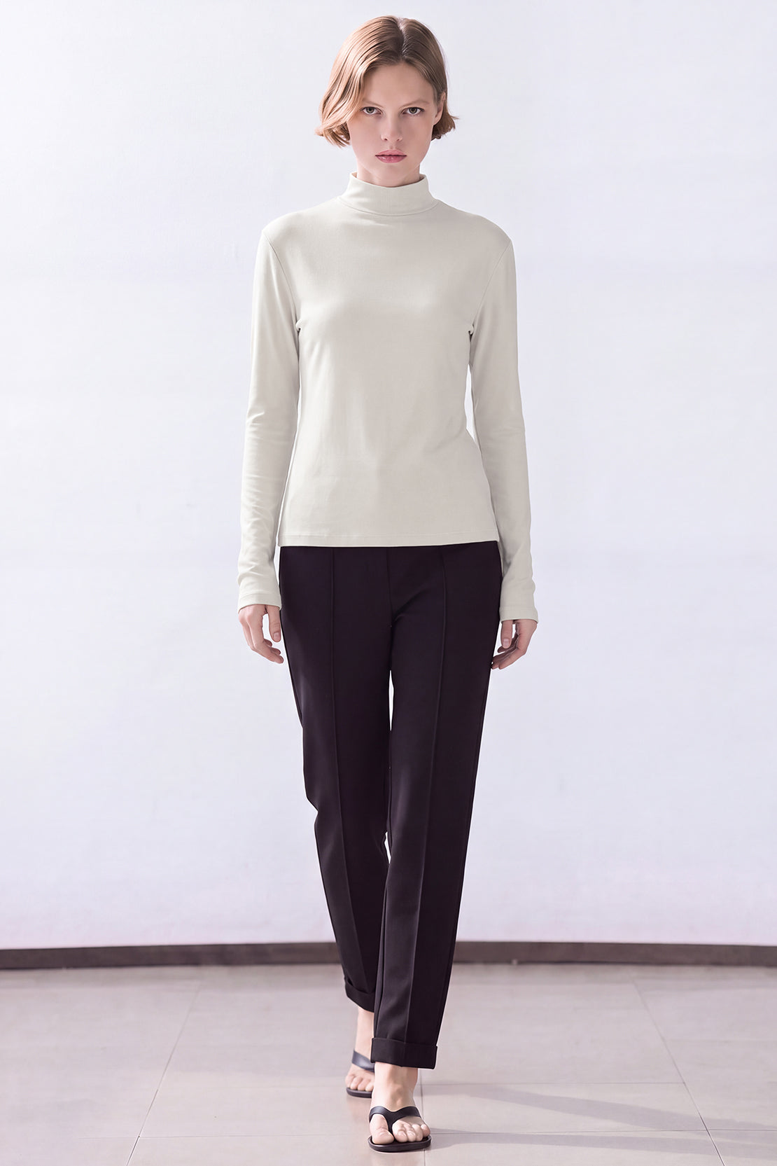 KOKO Wool Mock Neck T-Shirt