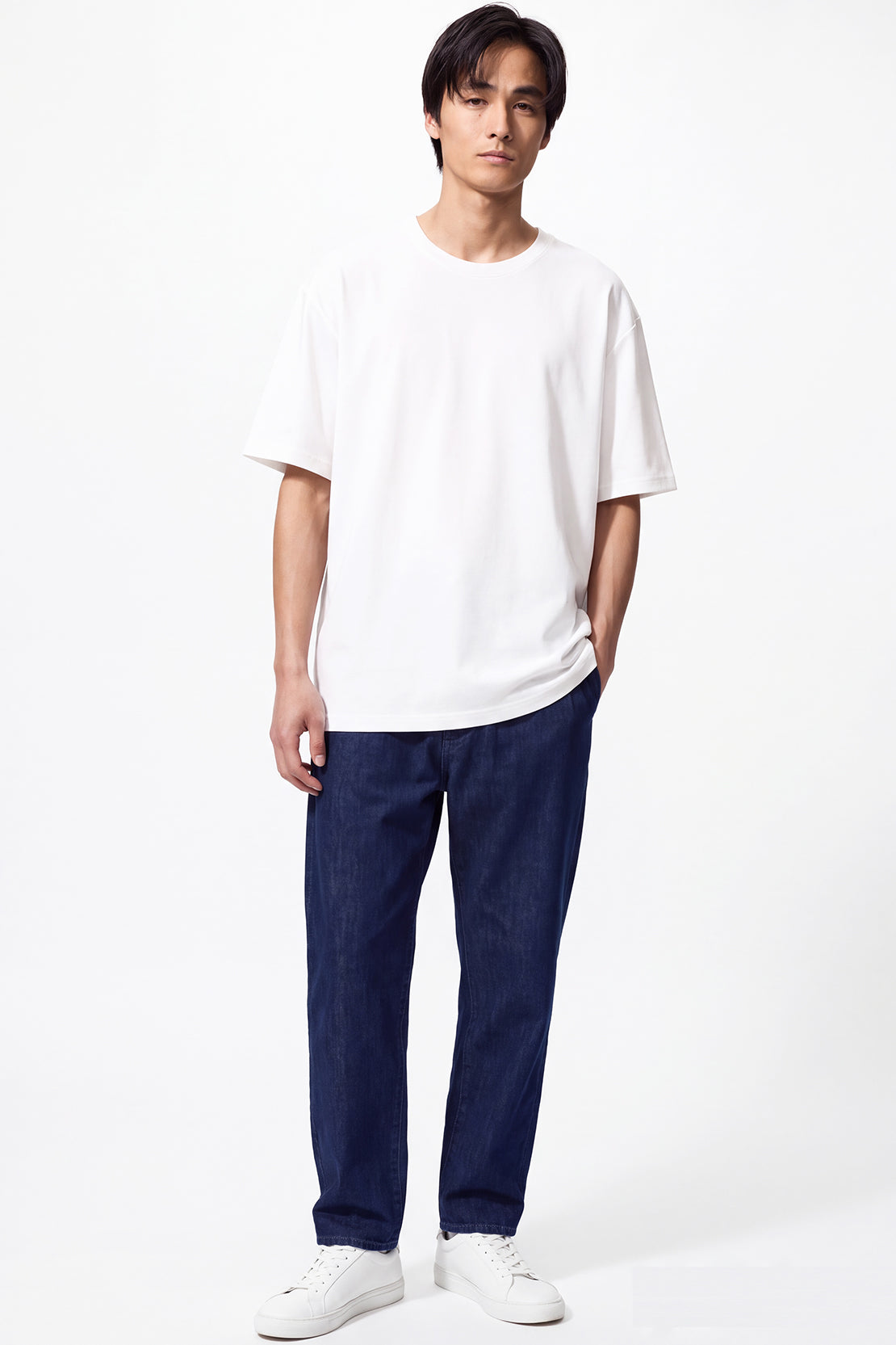 KOKO Modal Blend Drop Shoulder T-Shirt – White