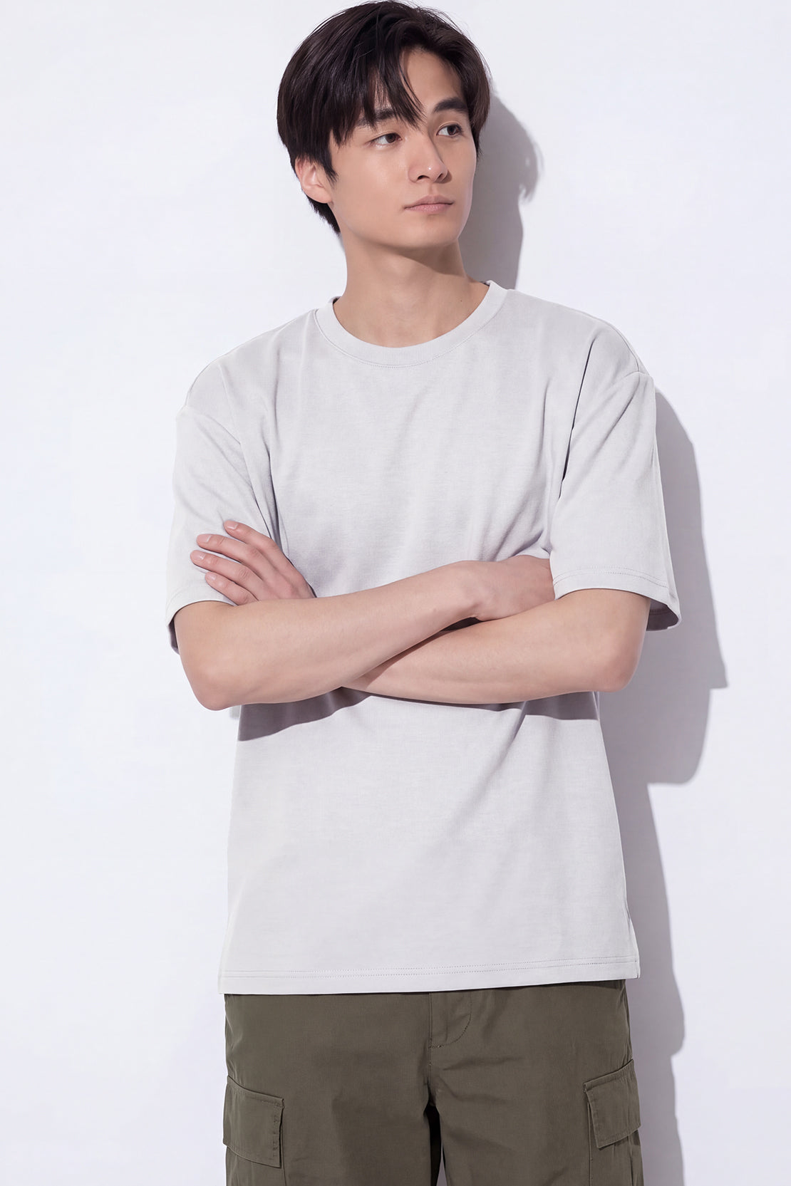 KOKO Modal Blend Drop Shoulder T-Shirt – Silver