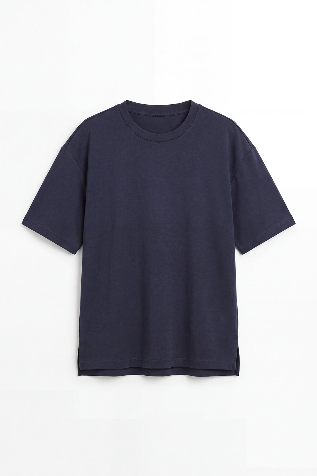 KOKO Modal Blend Drop Shoulder T-Shirt – Navy, Silver & Clay