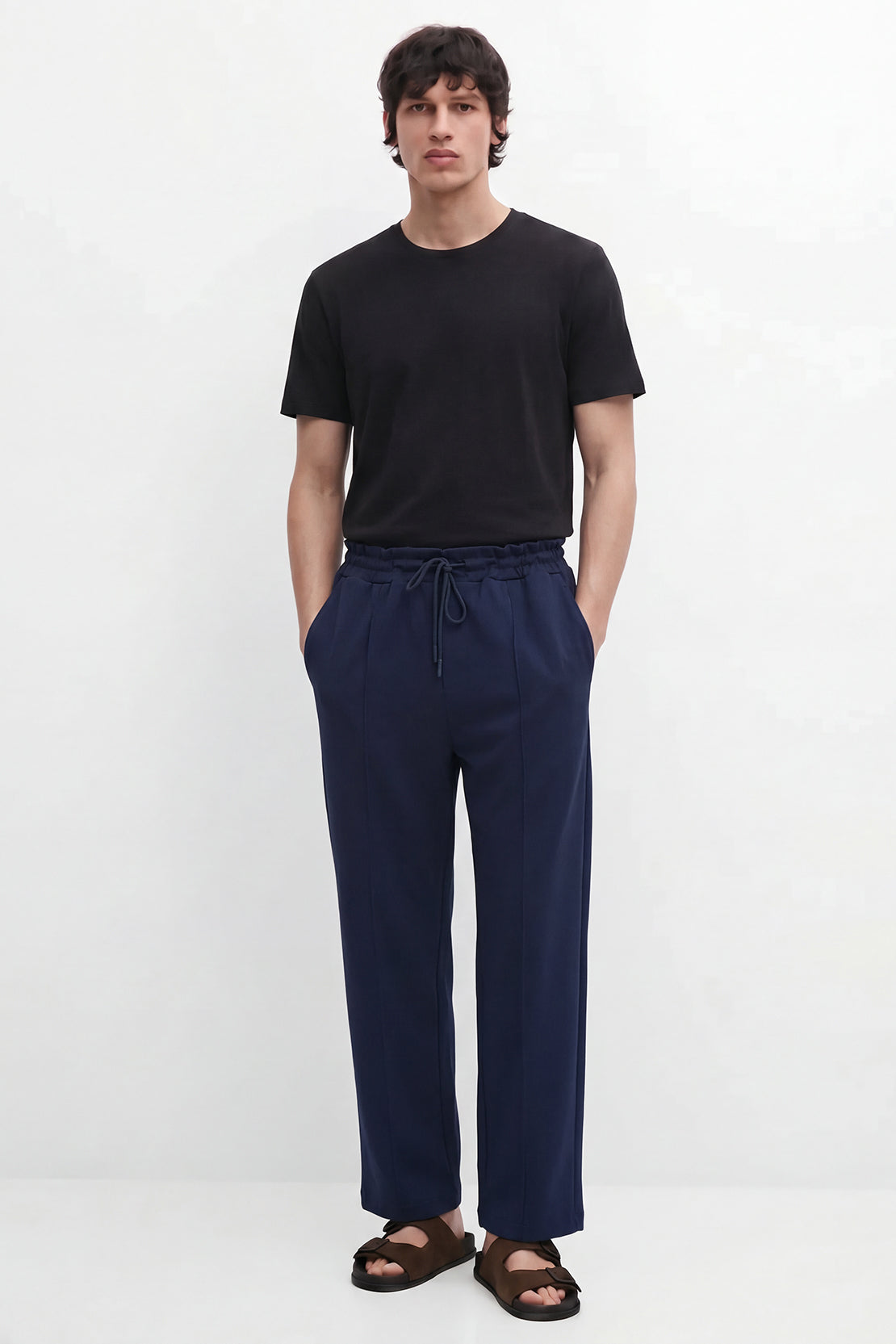 KOKO Modal Blend Straight Fit Pants – Black & Navy