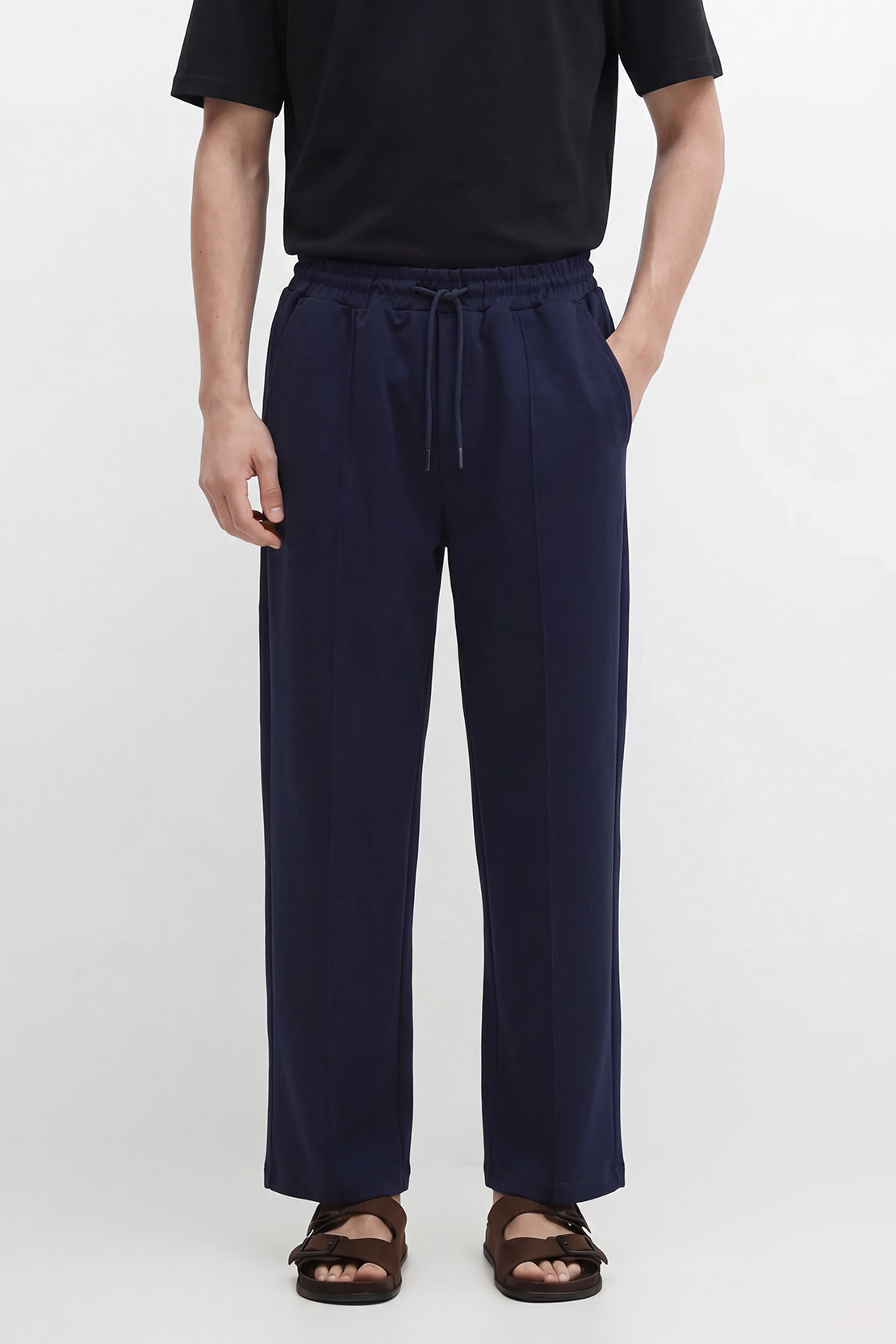 KOKO Modal Blend Straight Fit Pants – Black & Navy