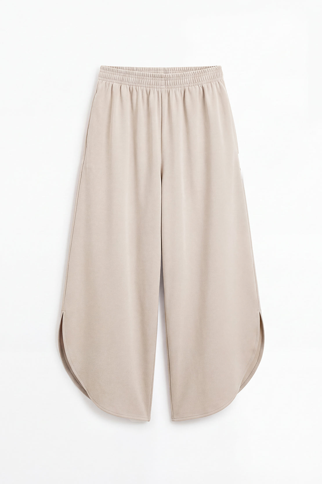 KOKO Modal Blend Side-Slit Curve-Cut Barrel Pants