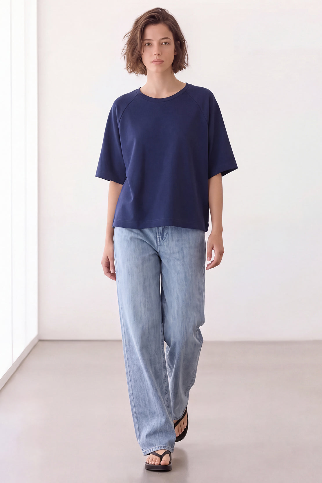 KOKO Modal Blend Oversized T-Shirt – Black, Beige & Navy