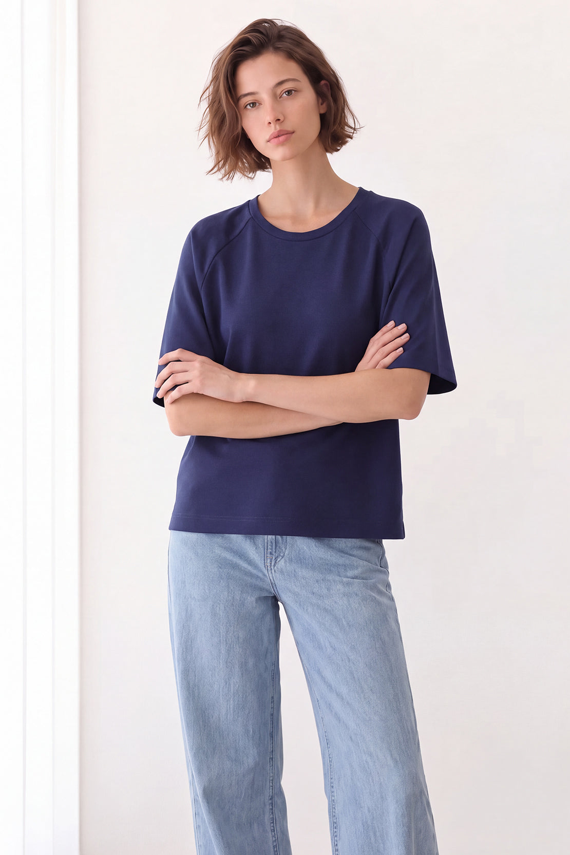 KOKO Modal Blend Oversized T-Shirt – Black, Beige & Navy