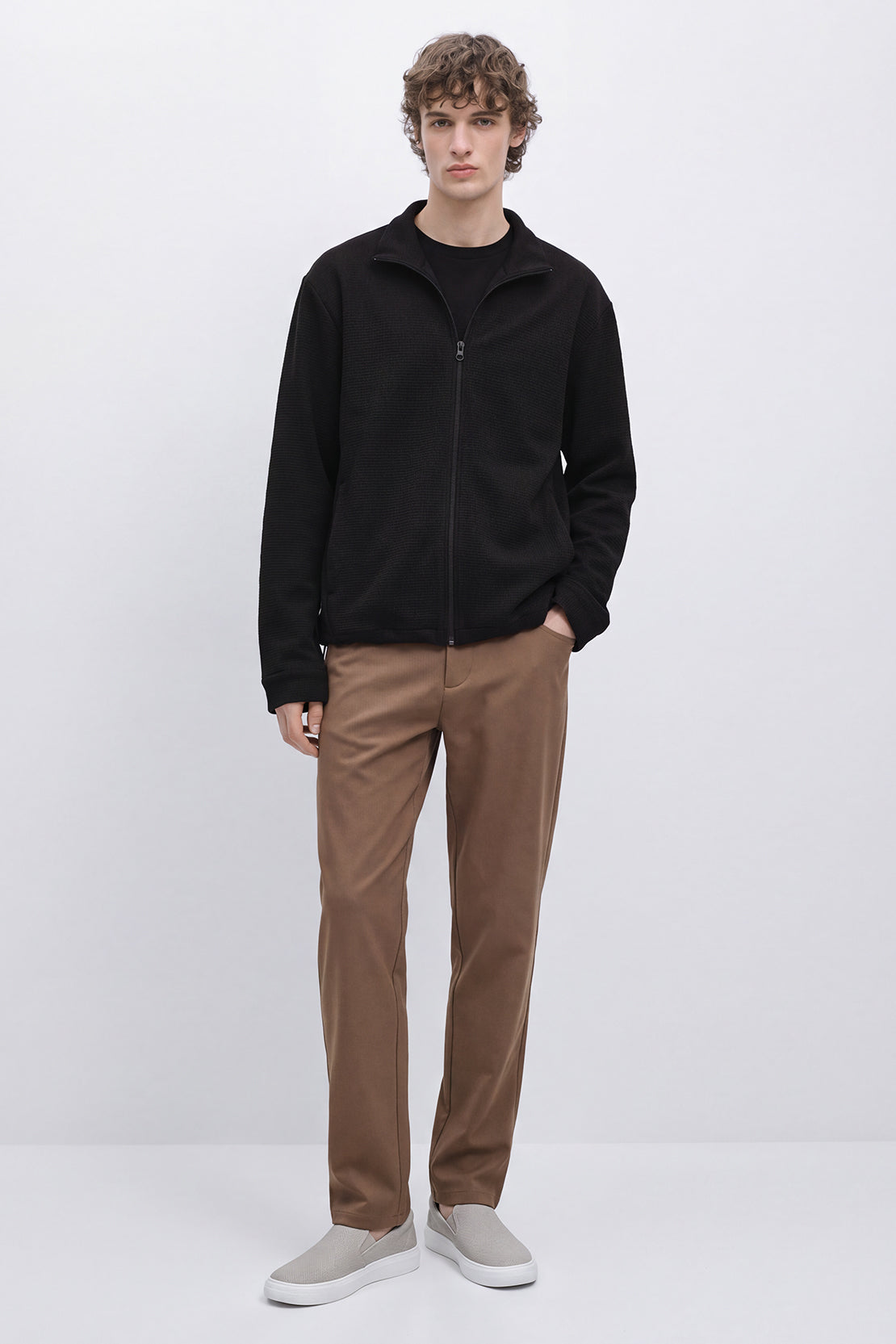 KOKO Waffle Zip-Up Jacket