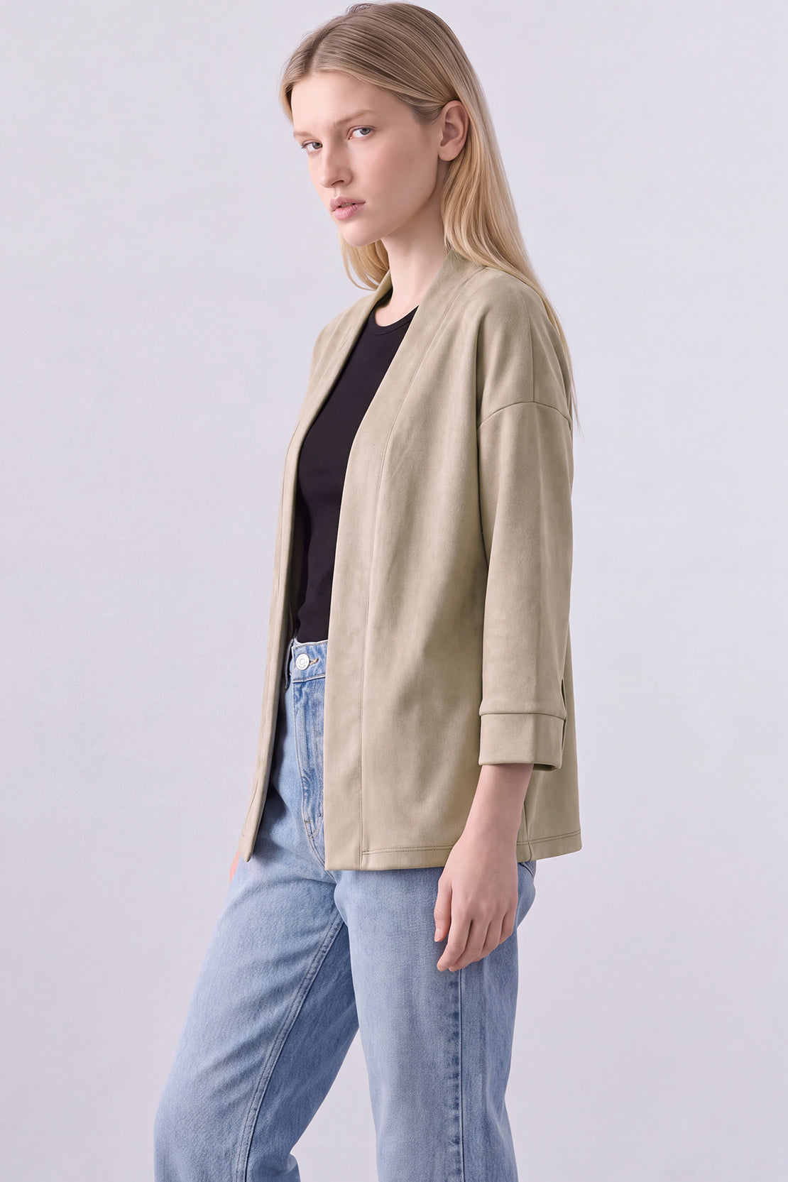 KOKO Suede Open Front Wrap