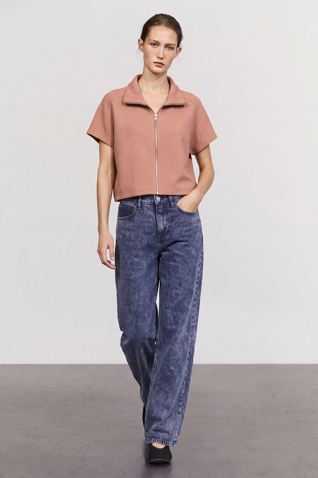 KOKO Cloud Waffle Cropped Jacket