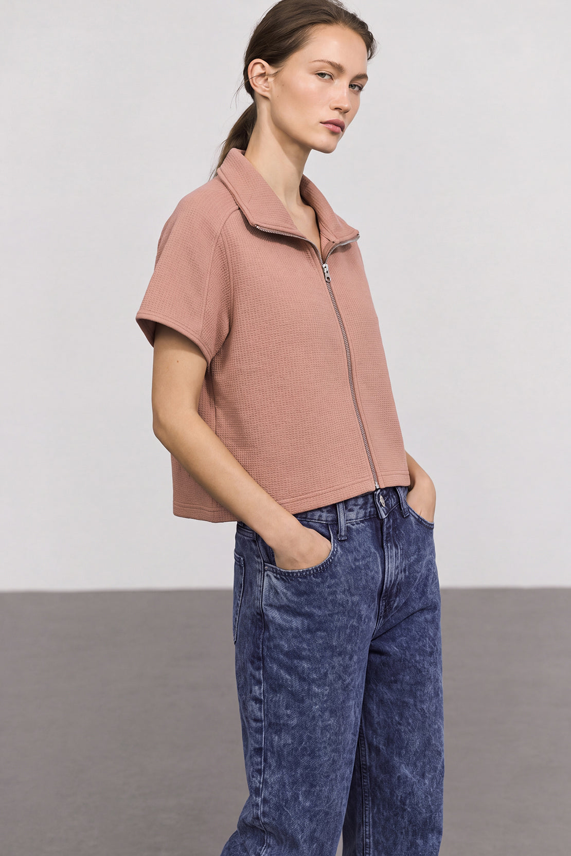 KOKO Cloud Waffle Cropped Jacket